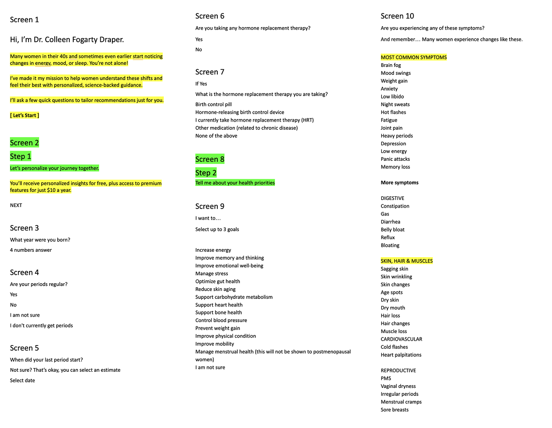 Intake Form Questions Image 1